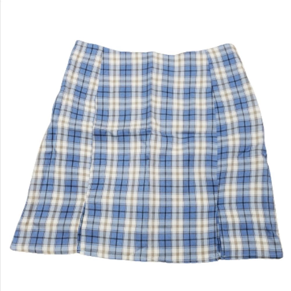 SHEIN Plaid Mini Skirt Sz Small - Picture 2 of 6